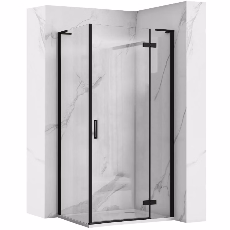 Kabina Prysznicowa Narożna Rea Hugo 80X80X200,5Cm Czarny 1 Szt 5902557382767