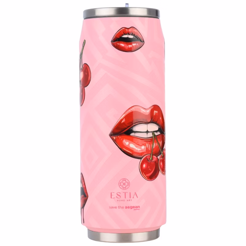 Kubek Termiczny Ze Słomką Blush Pop Estia Stal Nierdzewna Różowy 500 Ml 1 Szt.