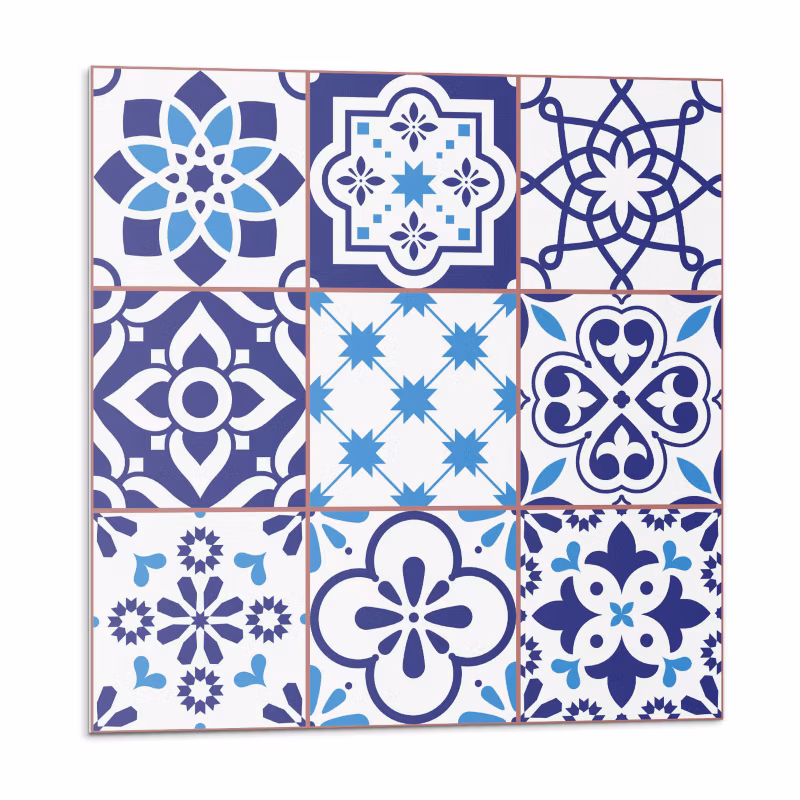 Kafelki samoprzylepne Wallfluent 30×30 cm Wzory geometryczne na kafelkach 9 szt.