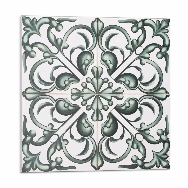 Kafelki samoprzylepne Wallfluent 30×30 cm Symetryczne wzory roślinne w ujęciu 9 szt.