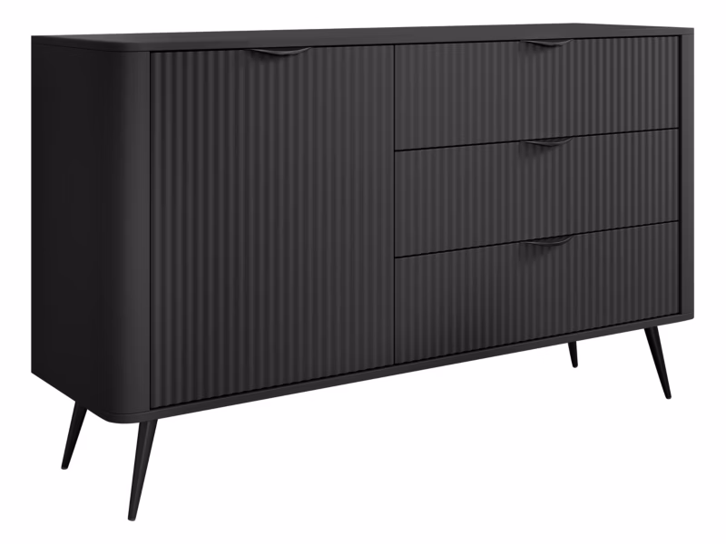 Komoda MIRJAN 24 Lante 138 1D3S czarny grafit 1 szt.