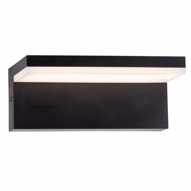 Kinkiet ścienny zewnętrzny Polux Tesa czarno-mleczny biały LED 10W 4000K 1100lm IP54 wym: 8,2 x 21 x 9 cm – 1 szt.