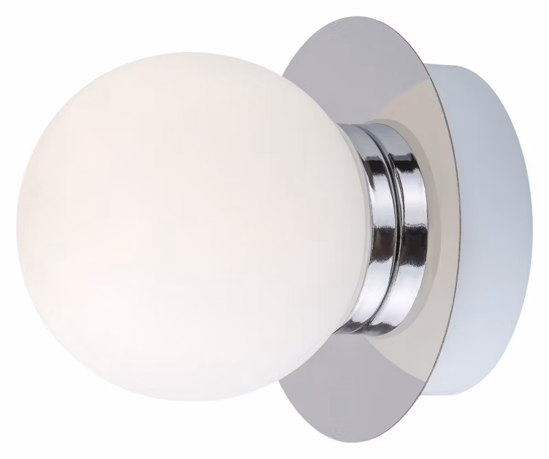 Kinkiet ścienny Rabalux Becca chromowany biały do łazienki 1 x G9 x 28W IP44 wym: 12,3 x 10 x 10,5 cm – 1 szt.