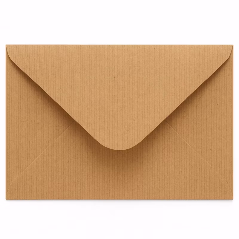 Koperty Ozdobne Neopak C5 Kraft Prążek 120g – Ekologiczne Koperty 50 szt.
