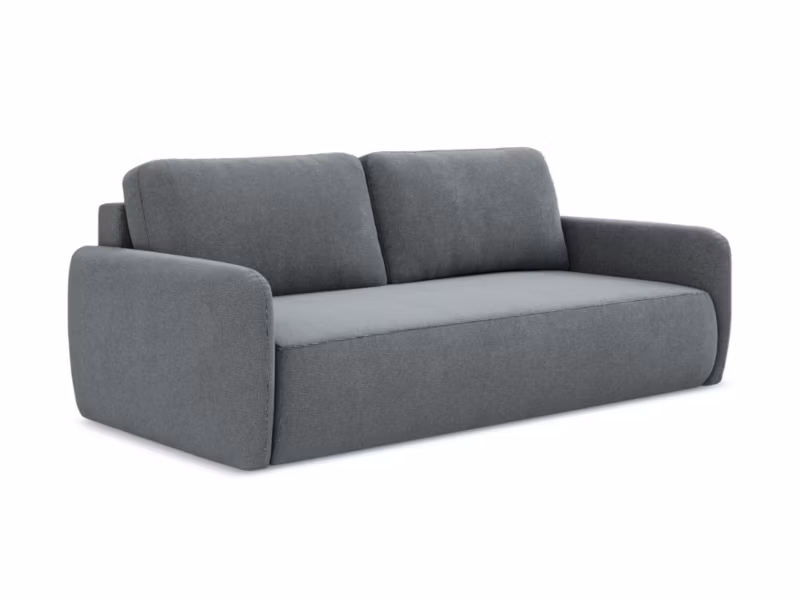 Kanapa 3-osobowa z funkcją spania LaMiaSofa CORLE z tkaniny strukturalnej 218×102 cm jeans 1 szt.