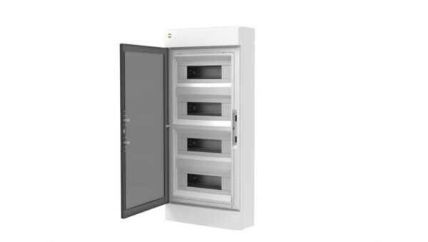 Rozdzielnica ELEGANT 4×12 PE+N natynkowa biały/dymny 2465-01