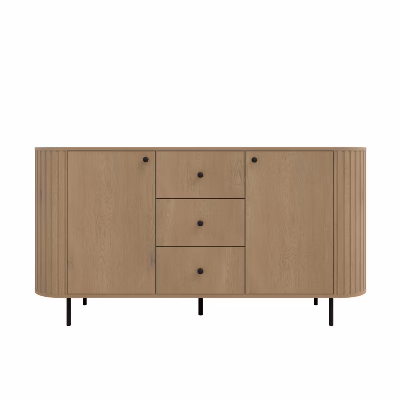 Komoda Bonni do salonu z trzema szufladami Flana 823 2F3S Dąb Cremona 1 szt.