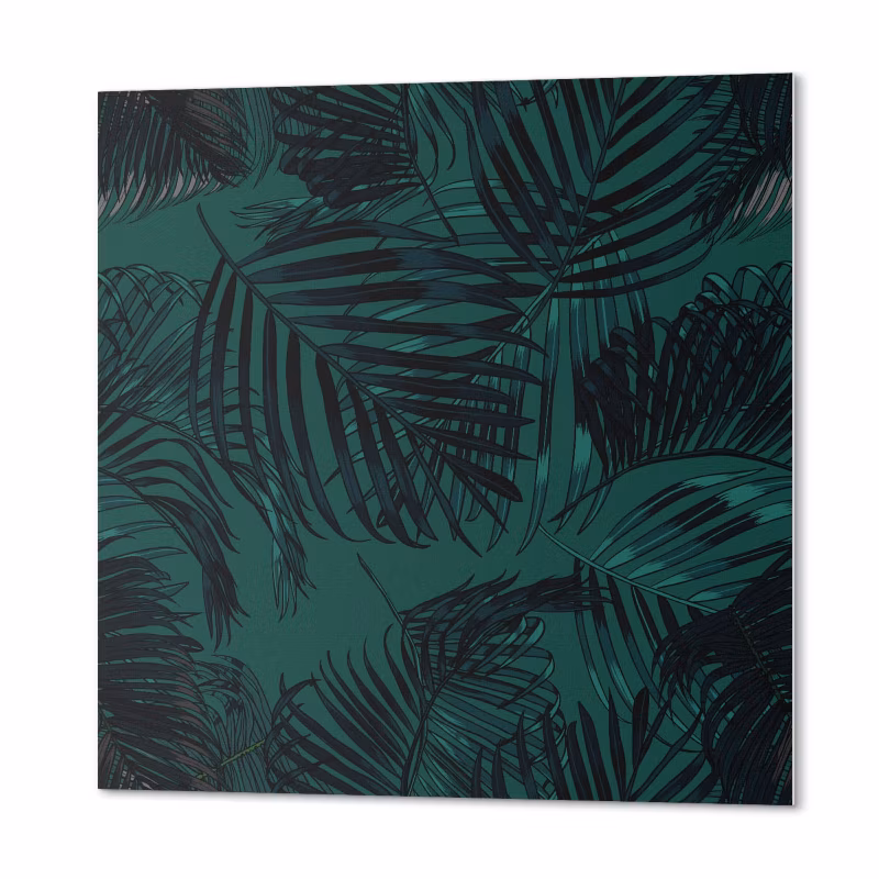 Komplet Kafelków PCV ArtPrintCave 30×30 cm Liście palmowe na tle 9 szt.