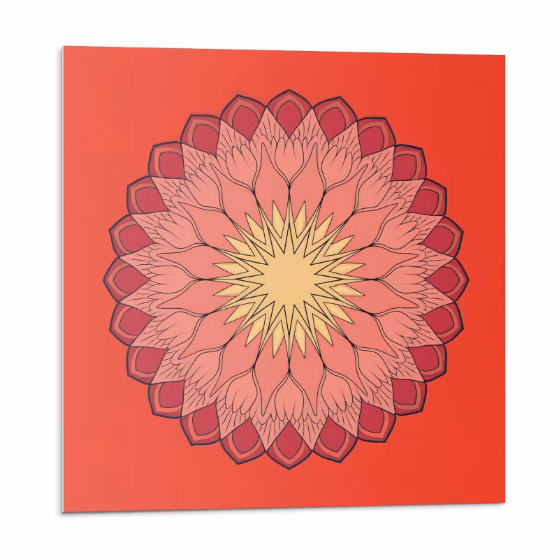Kafelki samoprzylepne Wallfluent 30×30 cm Mandala z kwiatowym motywem 9 szt. 4070095556801
