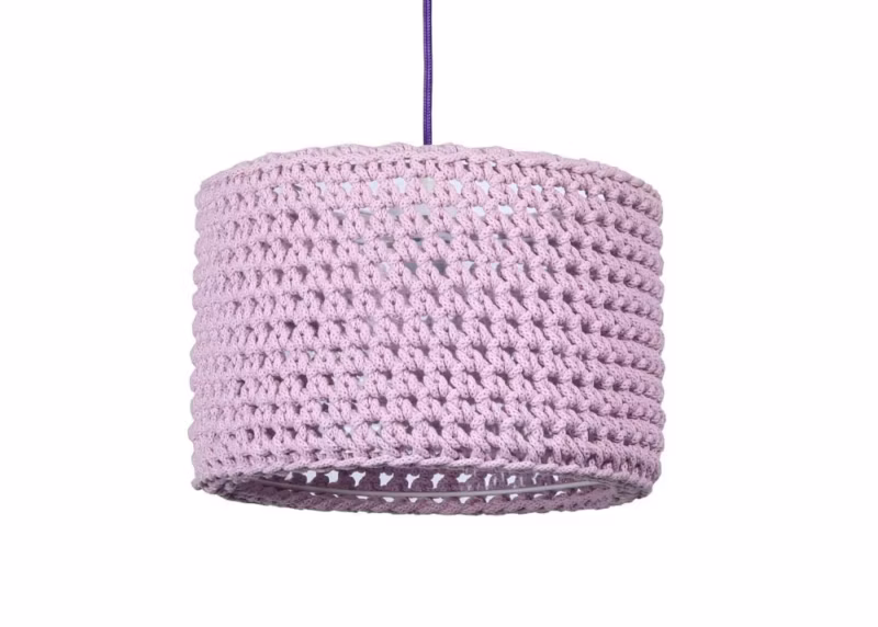 Lampa Bps Koncept wisząca COTTON 30 fioletowa 1 szt