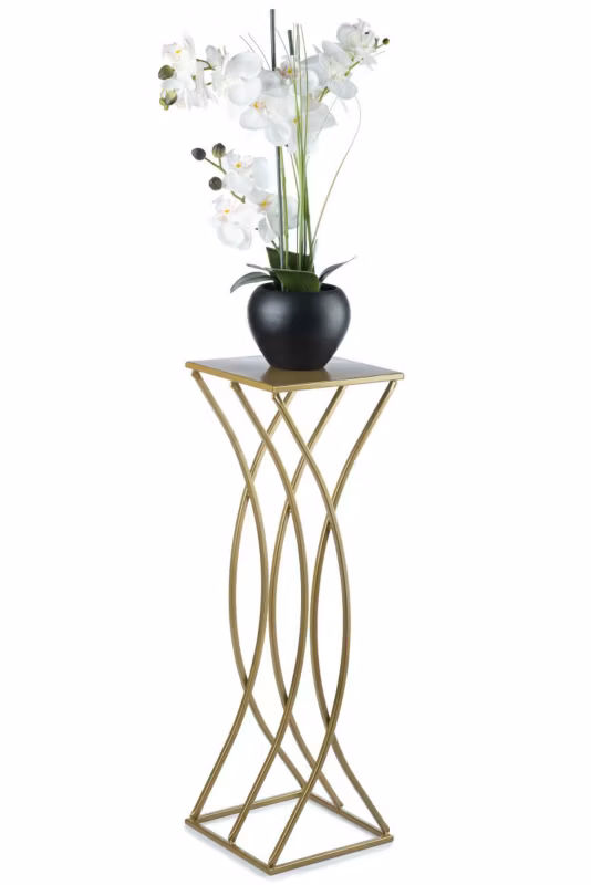 Kwietnik stojący HowHomely Metalowy Złoty 23×75 cm 1 szt.
