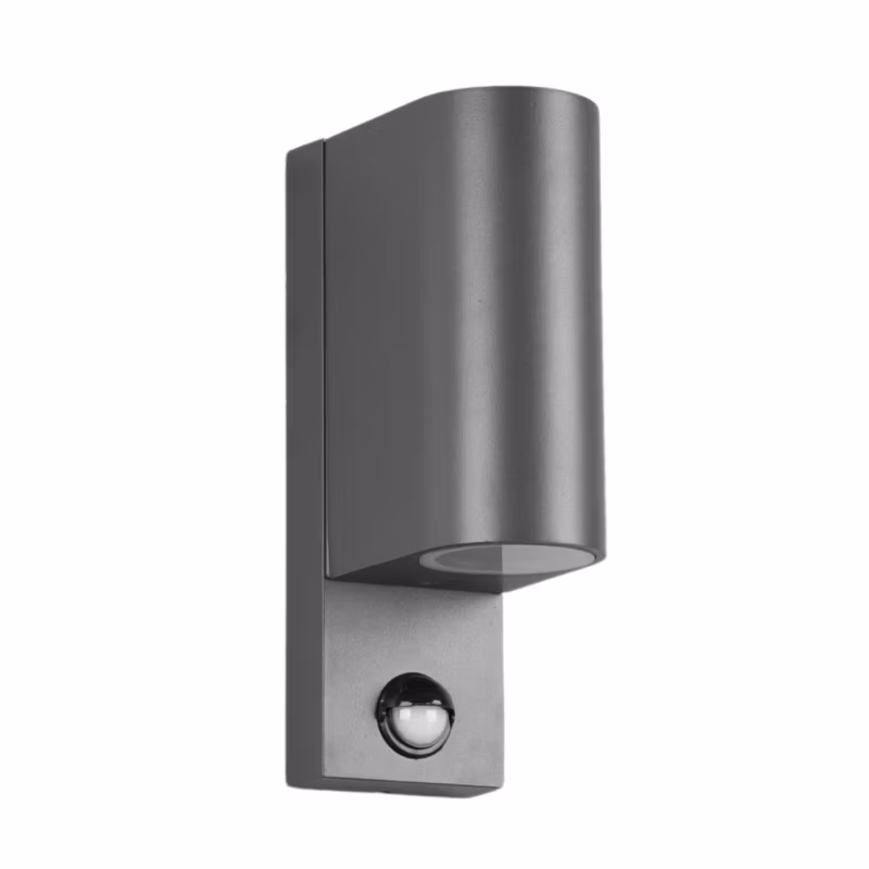 Kinkiet zewnętrzny z czujnikiem Trio Roya antracyt góra i dół 2 x GU10 x 35W IP44 wym: 22 x 7 x 11,8 cm – 1 szt.