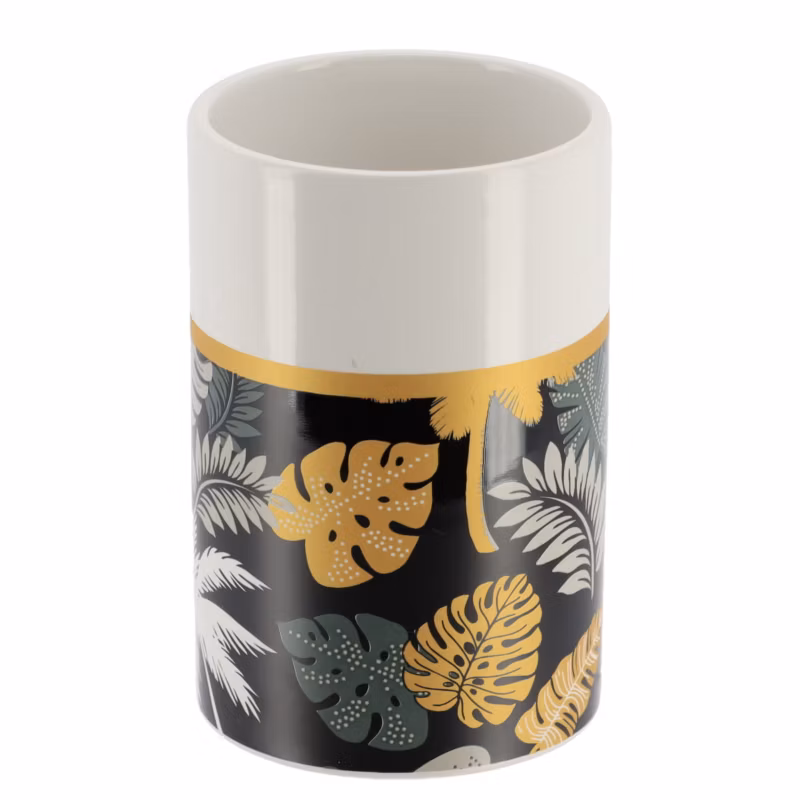 Kubek łazienkowy Gold Jungle TENDANCE kolorowy dekoracyjny na szczoteczki 325 ml 1 szt.