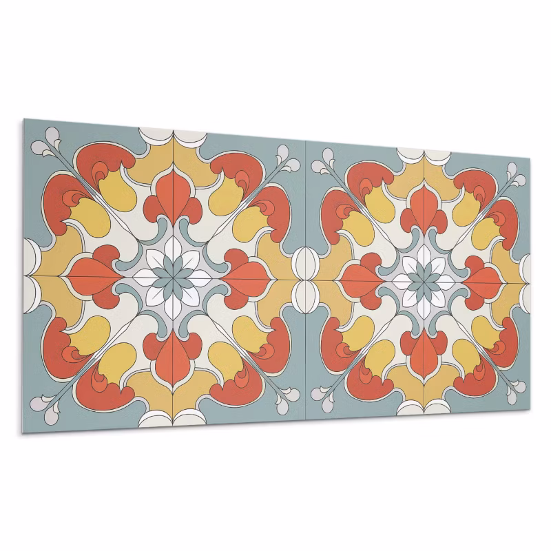 Panele samoprzylepne Wallfluent 60×30 cm Mandala z kwiatowymi detalami 6 szt.