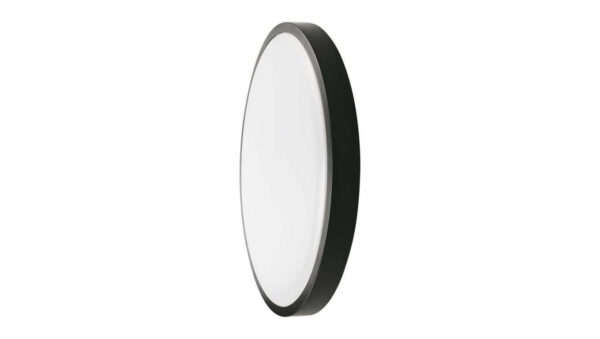 Plafoniera LED 18W 1800lm 4000K IP44 Okrągła fi225 Mleczny Czarna Ramka z mikrofalowym czujnikiem ruchu 7669