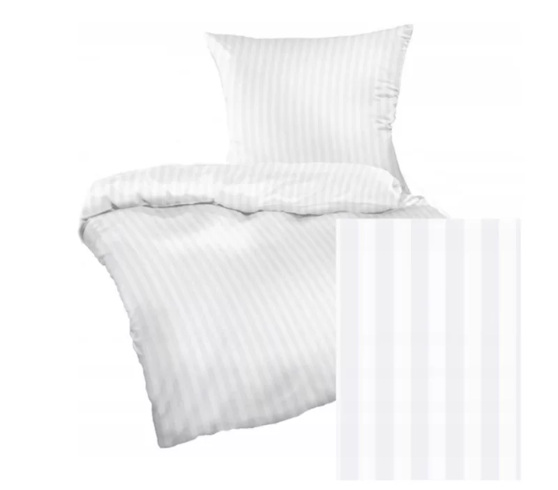 Komplet pościeli z mikrofibry KAM-POL bawełna 100% na zamek pasek 1 cm 140×200 + 50×70 2 szt.