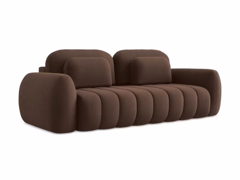 Kanapa 3-osobowa z funkcją spania LaMiaSofa GINOSA z tkaniny bouclé 266×121 cm kreci 1 szt.