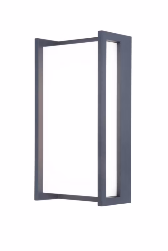Kinkiet ścienny zewnętrzny Lutec Qubo szaro-biały LED 17.3W 4000K 1300lm IP54 wym: 22 x 11 x 7,1 cm aluminium – 1 szt.