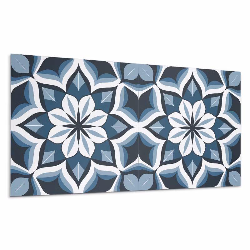 Kafelki samoprzylepne Wallfluent 60×30 cm Symetryczny wzór kwiatowy 6 szt.