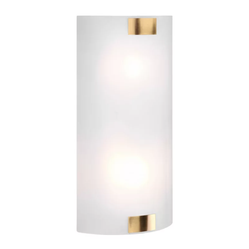 Kinkiet ścienny Trio Pura biały mosiądz-złoty 2 x E27 x 25W IP20 wym: 40 x 20 x 7,5 cm – 1 szt.