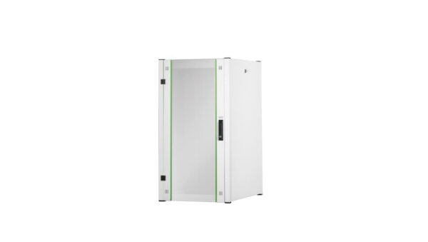 Szafa sieciowa stojąca Hyper Pro 19 22U rack 600×800, drzwi przód szyba, szary, 1000kg DN-51004