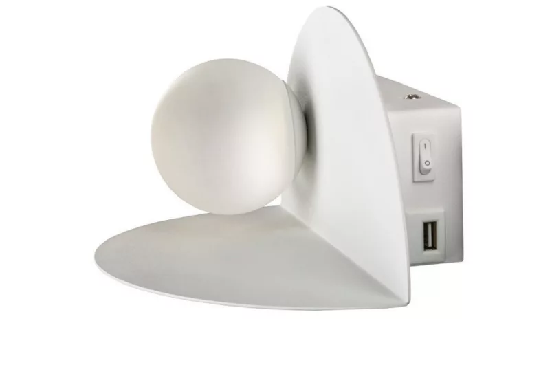 Kinkiet ścienny Candellux Zenit biały 1 x E27 x 4W IP20 wym: 11,5 x 23 x 15 cm – 1 szt.