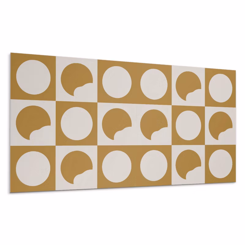Kafelki samoprzylepne Wallfluent 60×30 cm Wzór ubytkowych kół w stylu abstrakcyjnym 6 szt.
