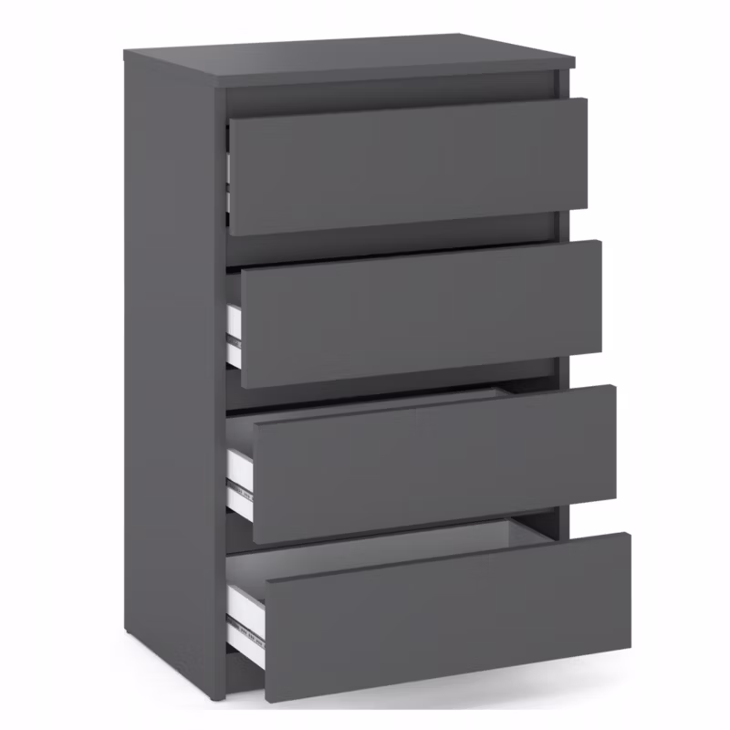Komoda Z 4 Szufladami Stiv-Meble Szary Mat Szafka 60X33,5X92,5 Cm 1Szt.