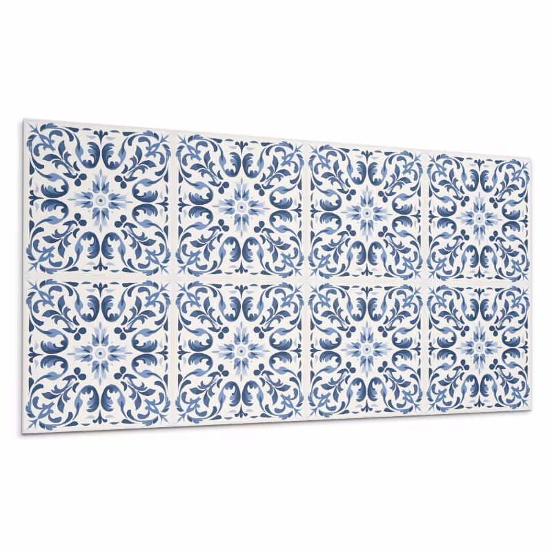 Kafelki samoprzylepne Wallfluent 60×30 cm Wzór kwiatów na kafelkach 6 szt.
