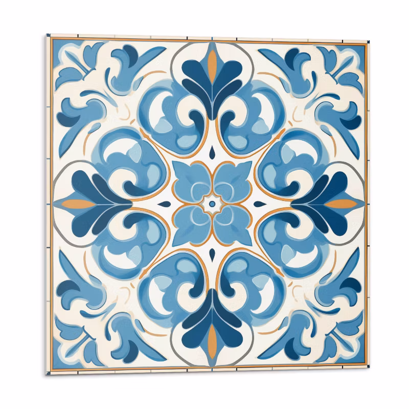 Kafelki samoprzylepne Wallfluent 30×30 cm Symetryczne motywy roślinne 9 szt.