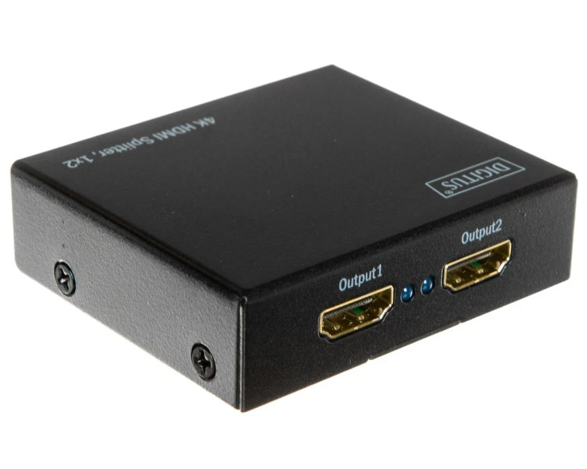 Rozdzielacz/Splitter HDMI 4K Ultra HD 3D, HDCP, 1/2‑portowy DS‑46304