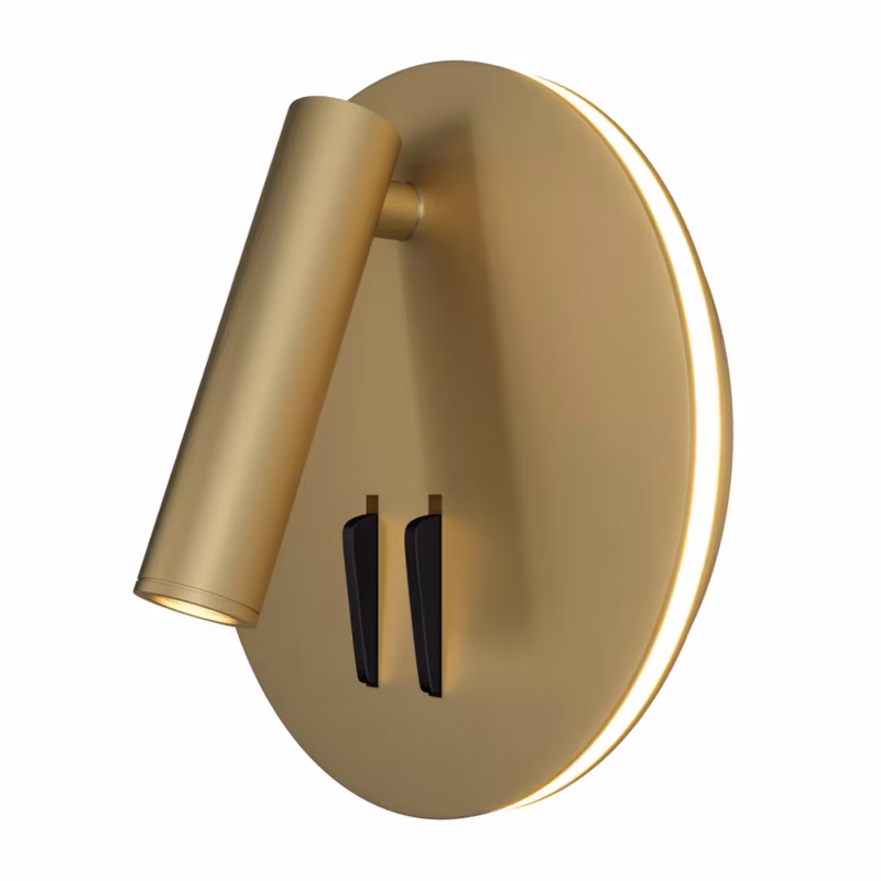 Kinkiet Maytoni Ios 176 mosiężno-złoty LED 9W 3000K 550lm IP20 wym: 14 x 6,5 x 14 cm – 1 szt.
