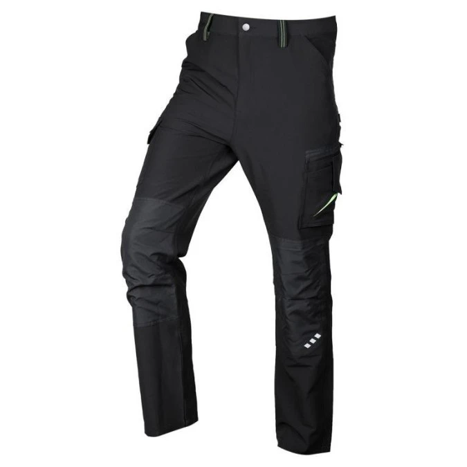 Spodnie robocze MixiMatch, 4 way stretch, czarno‑zielone, rozmiar XXXL