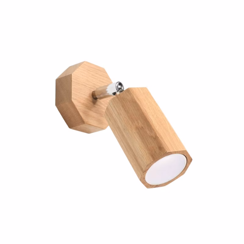 Kinkiet ścienny Sollux Lighting Zeke dąb do czytania 1 x GU10 x IP20 wym: 17,5 x 8 x 19,5 cm – 1 szt.