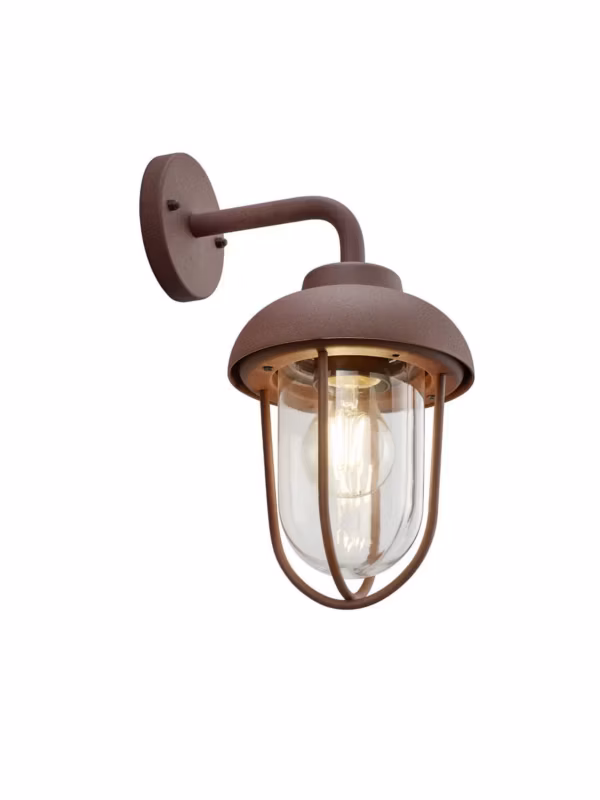 Kinkiet ścienny zewnętrzny Trio Duero miedziany 1 x E27 x IP44 wym: 33 x 16 x 16 cm – 1 szt.