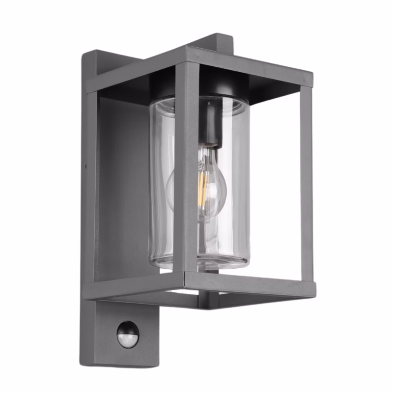 Kinkiet zewnętrzny z czujnikiem Trio Lunga antracyt 1 x E27 x 40W IP44 wym: 33,5 x 16 x 22,5 cm – 1 szt.