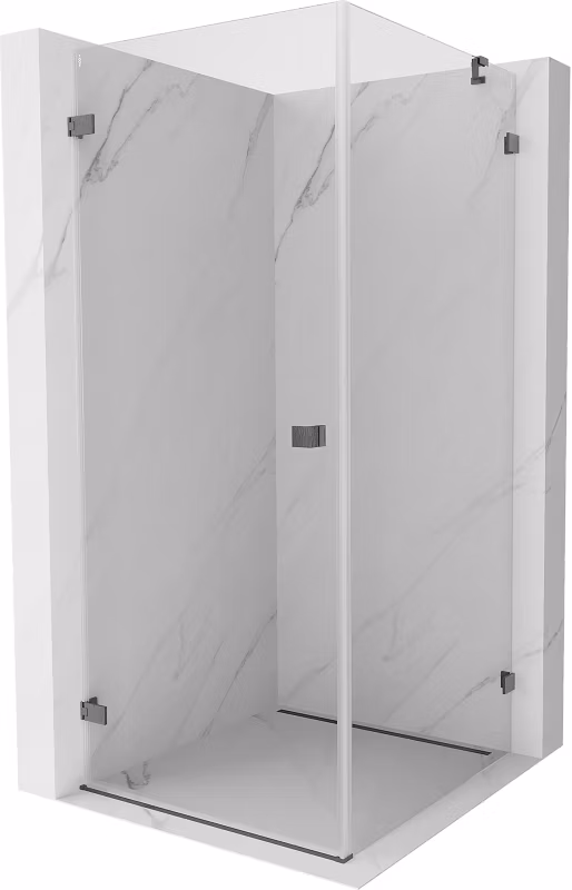 Kabina prysznicowa uchylna Mexen Lunar-B gun gray 90×90 cm 1 szt.