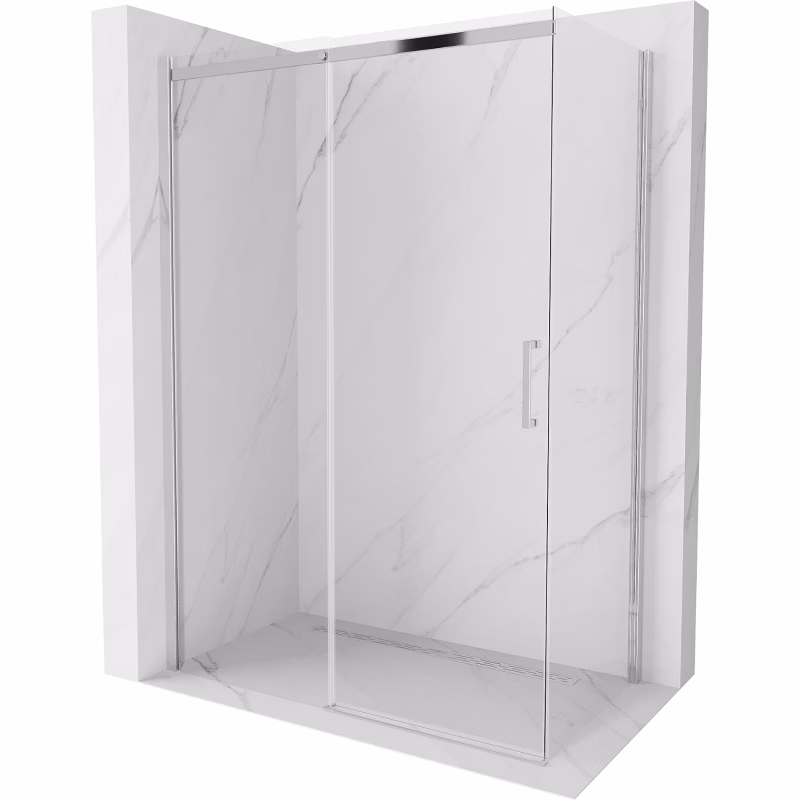 Kabina prysznicowa prostokątna Mexen Omega transparent chrom 1 szt. 5903163388181