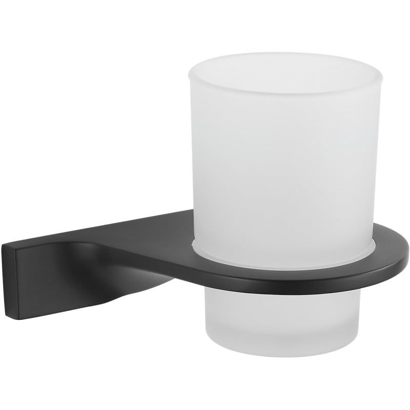 Kubek na szczoteczki Mexen Rino czarny 12,4×9,5 cm 1 szt.