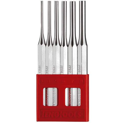 Zestaw wybijaków Teng Tools PPS06 – utwardzany do HRC 52
