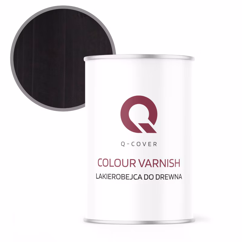 Lakierobejca do Drewna 3w1 Q-Cover Czarny Satyna 1L