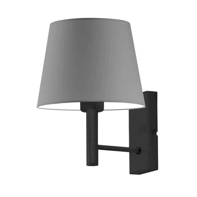 Kinkiet Volta Light Factory Grand Szary/Czarny Abażur 1xE27 1szt.