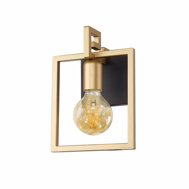 Kinkiet ramka Italux Primero mosiężno-złoty 1xE27x60W IP20 – 1 szt.