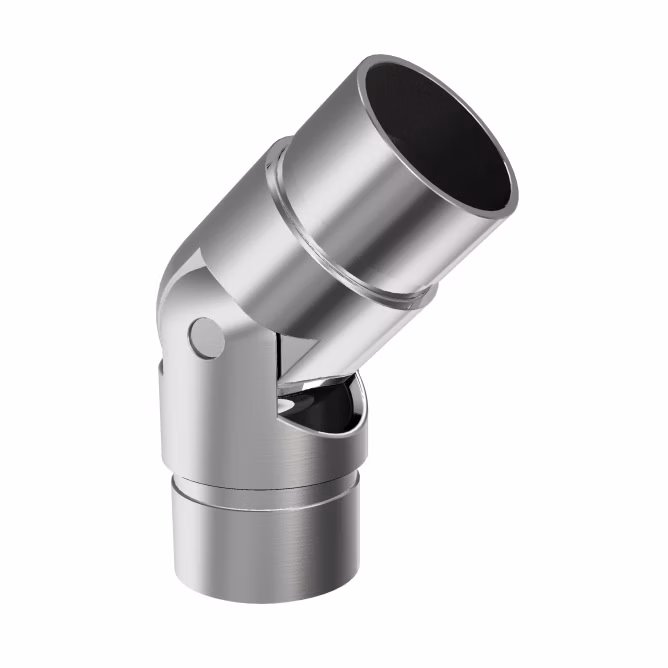 Kolanko przegubowe AVIS dla poręczy balustrady fi42,4 x 2,0 mm, AISI 304, szlifowana, 1szt.