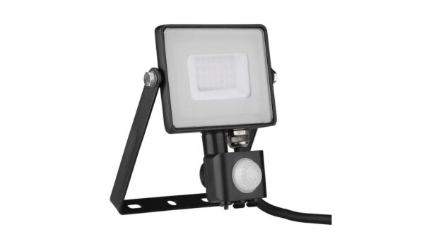 Projektor LED 30W 2400lm 3000K Dioda SAMSUNG z czujnikiem ruchu PIR Czarny IP65 460