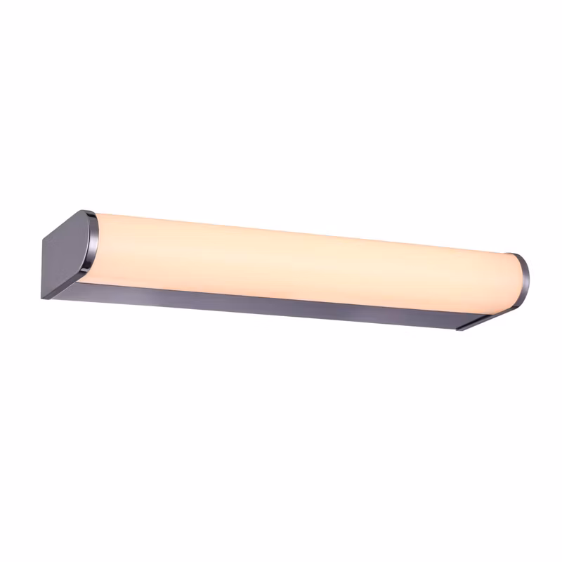 Kinkiet ścienny Italux Sanosti chromowany biały do łazienki LED 6W 3000K 600lm IP44 wym: 3,9 x 30 x 7,8 cm – 1 szt.