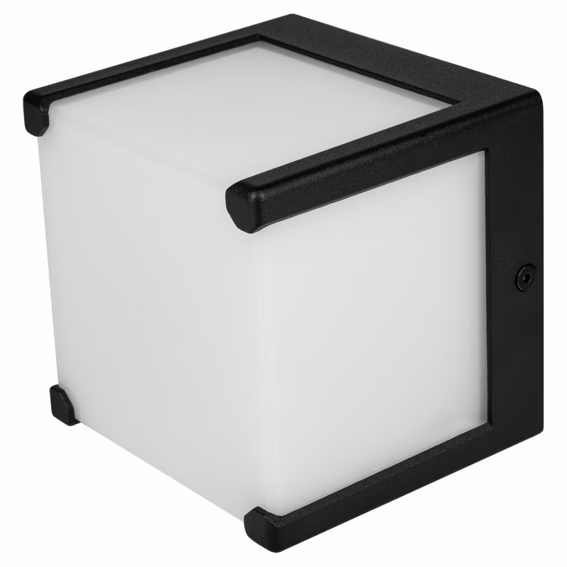 Kinkiet zewnętrzny GX53 LED MasterLED Cube 11cm IP54 lampa elewacyjna czarna 1 szt.