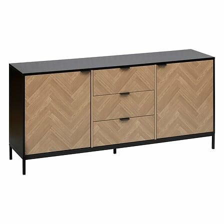 Komoda z szufladami i półkami Chevrons Atmosphera nowoczesna loftowa do salonu 160 cm 1 szt.