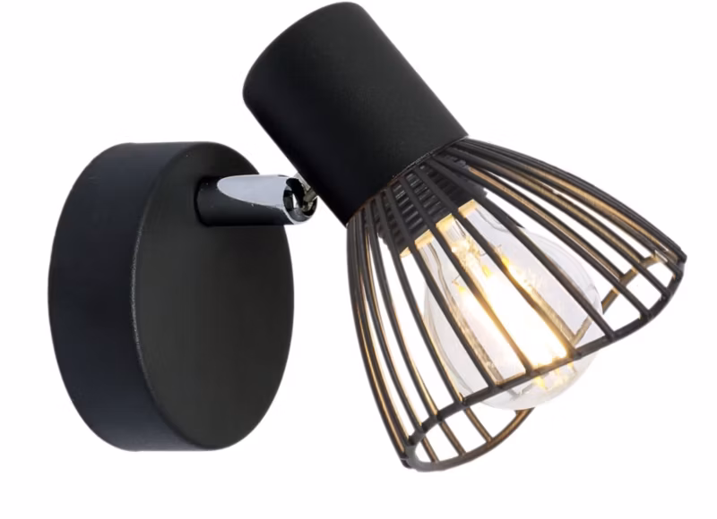 Kinkiet ścienny Candellux Fly czarny-chromowany 1 x E14 x 40W IP20 wym: 12 x 12 x 8 cm – 1 szt.