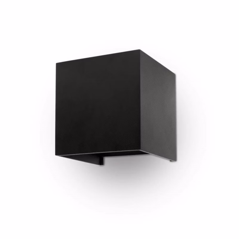 Kinkiet ścienny V-TAC 759 czarny LED 12W 3000K 1360lm IP65 wym: 10 x 10 x 10 cm – 1 szt.
